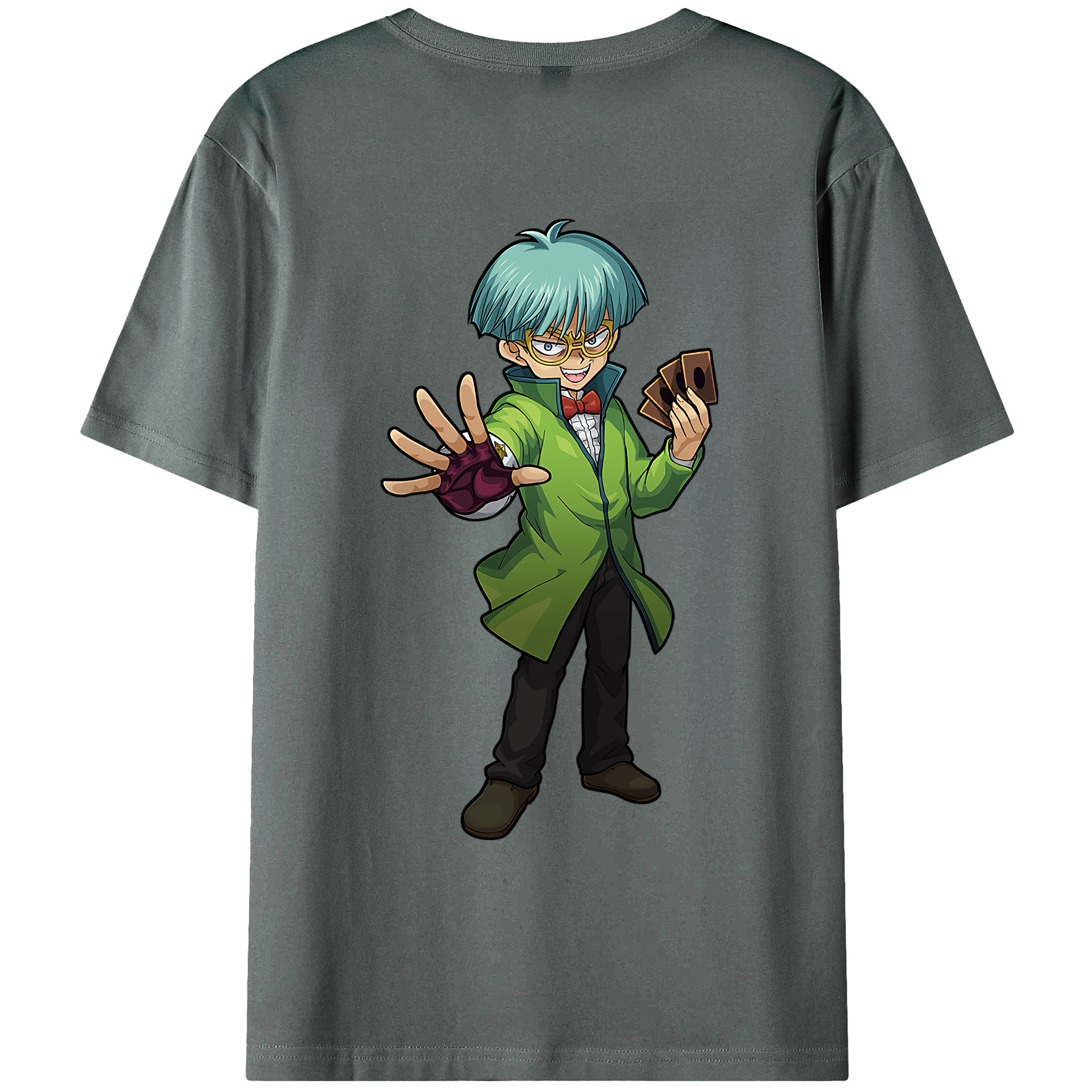 （画像用） 遊☆戯☆王 Yu-Gi-Oh! 綿100％ メンズ半袖Tシャツ（バックプリント） 通気性